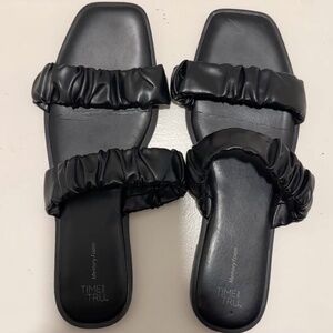 black sandals